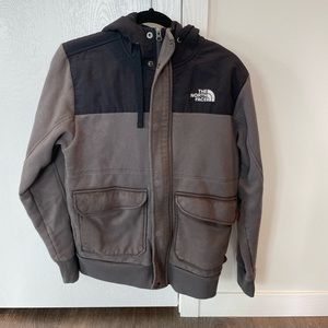 The North Face zip-up jacket - black/grey